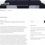 Twelve football analytics